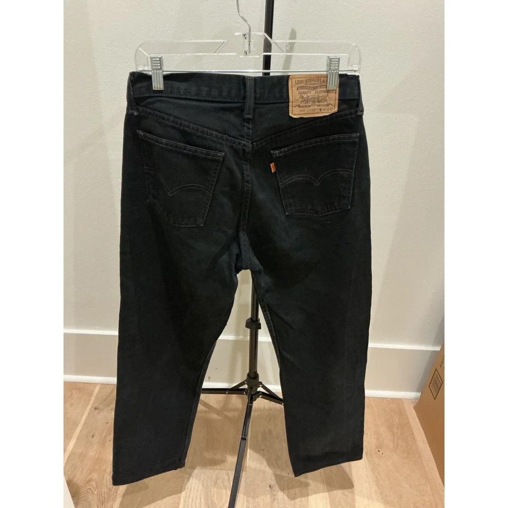 Vintage Levis 615 02 Orange Tab Jeans Mens Black Straight Leg Pants W31 L32